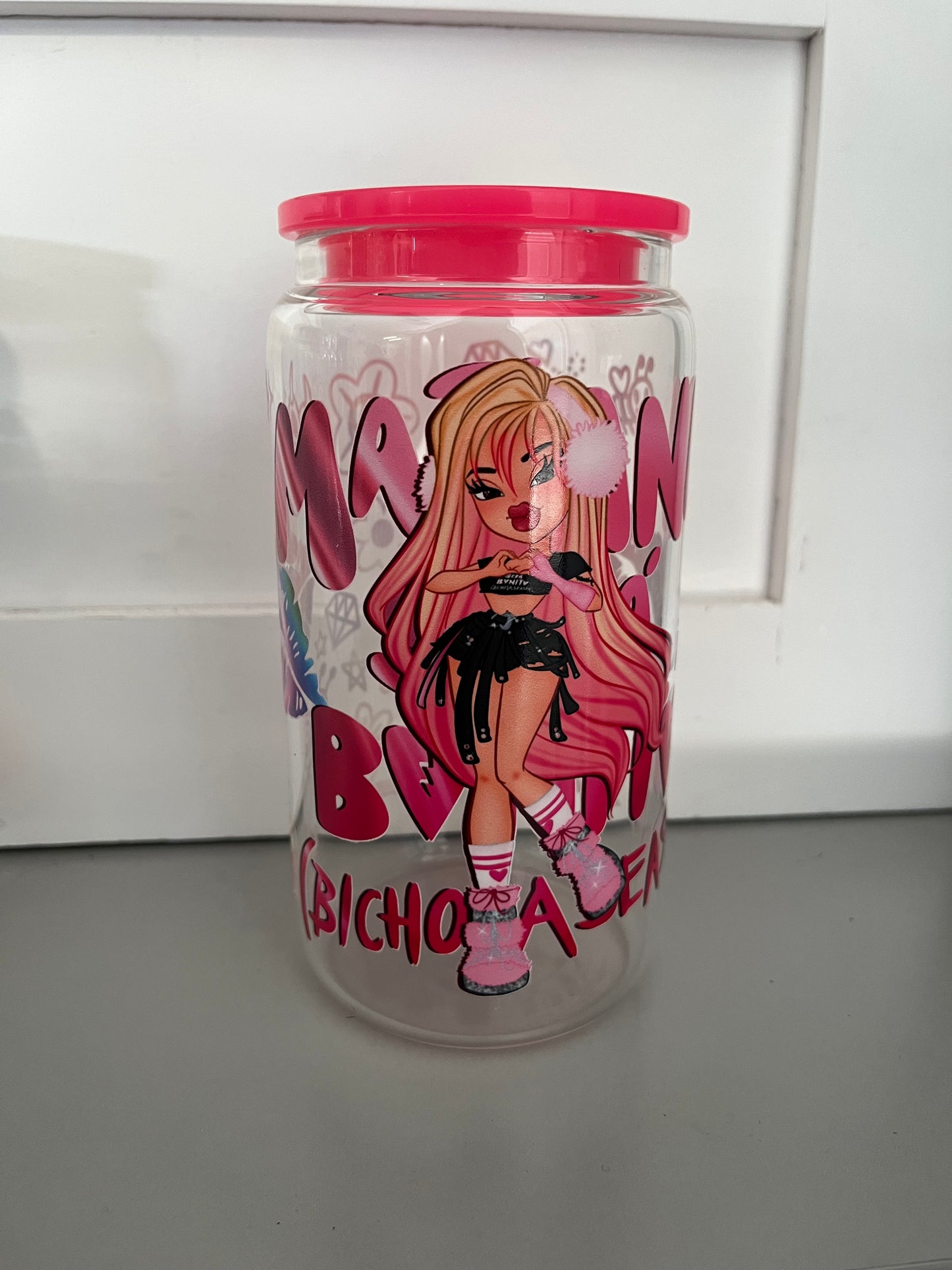 16oz glass cup