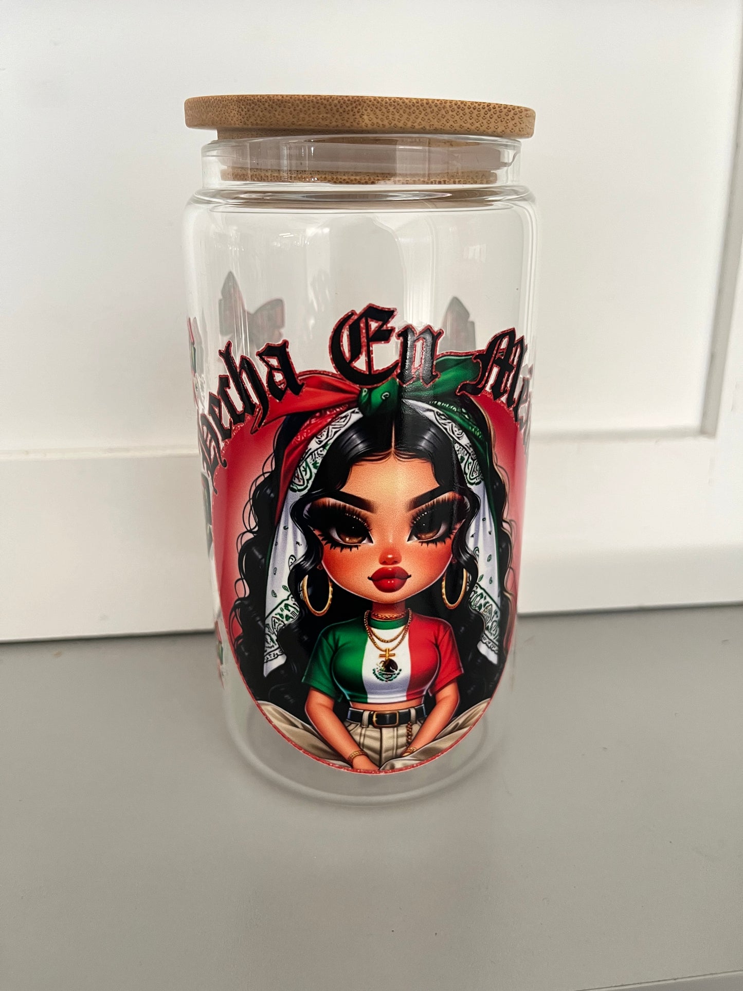 16oz glass cup