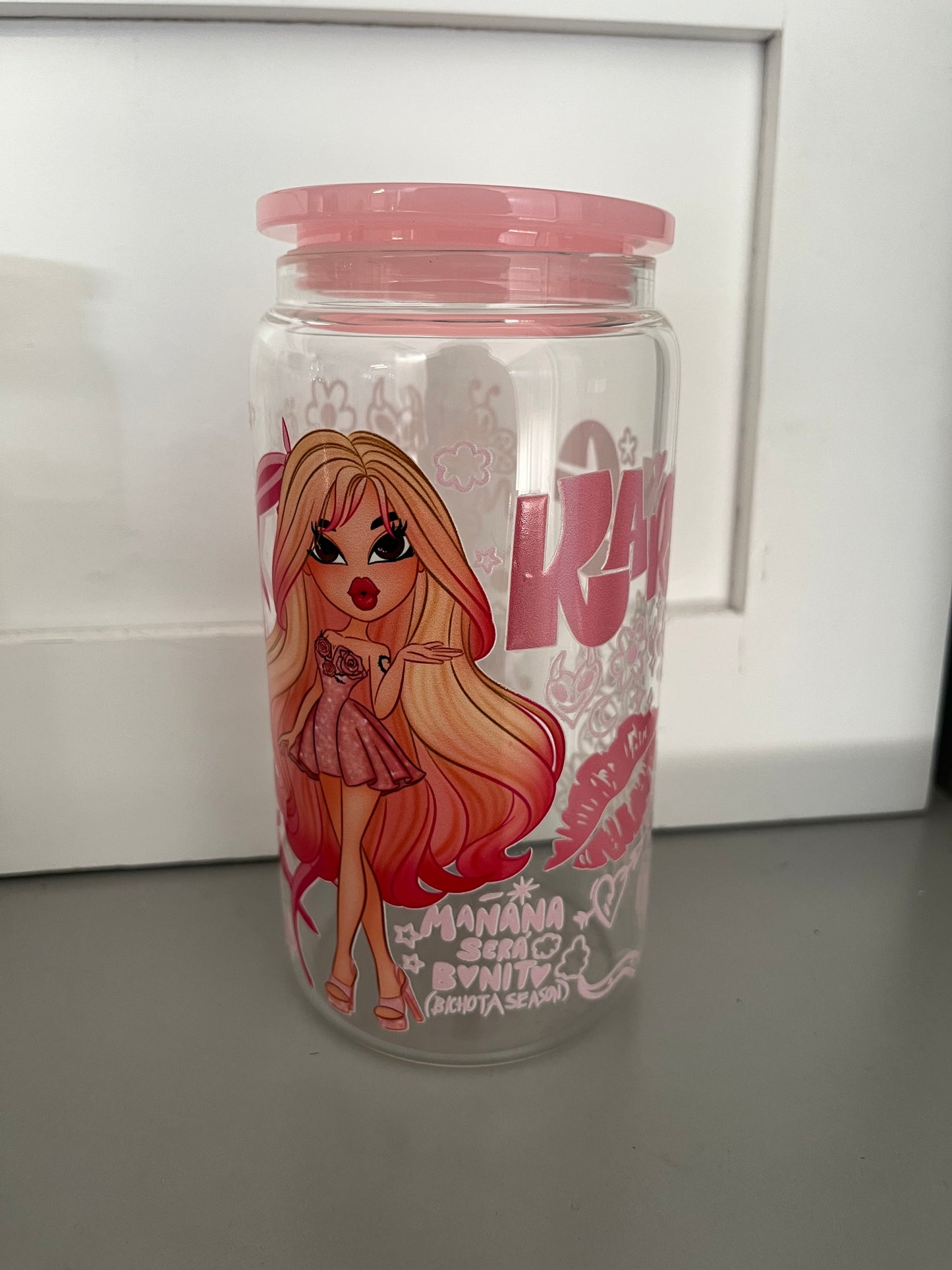 16oz glass cup