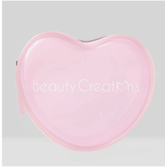 Beauty Creations Pink heart cosmetics bag