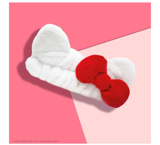 Plush Spa Headband with Hello Kitty's Signature Bow | Cruelty-Free & Vegan