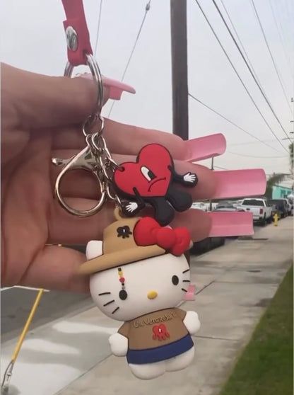 Hello Kitty Bad Bunny keychain